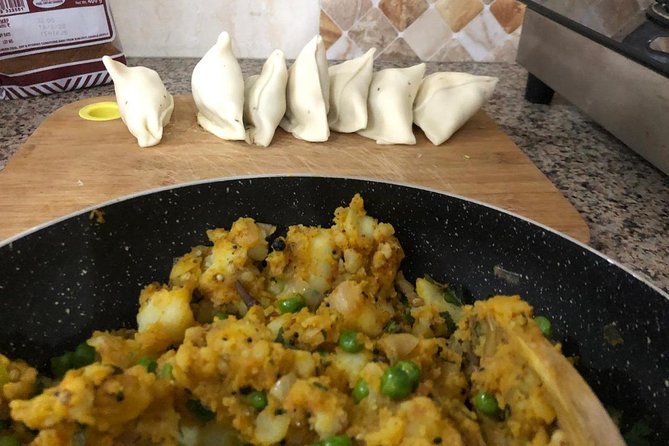 Authentic Samosa & Masala Chai making Class - Learning to shape and cook vegetarian samosas