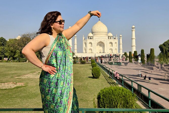 From Delhi: Private Agra & Taj Mahal Tour with 5 <em> Lunch – Key points to know before booking’ /></p>
<ul>
<li><strong>Three major Agra sights in one day:</strong> The Taj Mahal, Agra Fort, and Baby Taj are all included in the planned route.</li>
<li><strong>Pickup across the Delhi area:</strong> Collection is available in Delhi, Noida, Gurugram, Ghaziabad, Faridabad, and major airports or railway stations.</li>
<li><strong>Private rather than shared transport:</strong> Your group has its own air-conditioned car, driver, and guide.</li>
<li><strong>Early start available:</strong> Choose 2:30 AM if you want to reach the Taj Mahal around sunrise.</li>
<li><strong>Five-star lunch option:</strong> The DoubleTree by Hilton provides a one-hour buffet stop, though drinks cost extra.</li>
<li><strong>Guide quality matters:</strong> Guides connected with the operator include Farman, Ali, Mohsin, and Naveen, with language choices available when booking.</li>
</ul>
<h2>Why this Delhi to Agra day trip works</h2>
<p><img width="669" height="446" decoding="async" src=