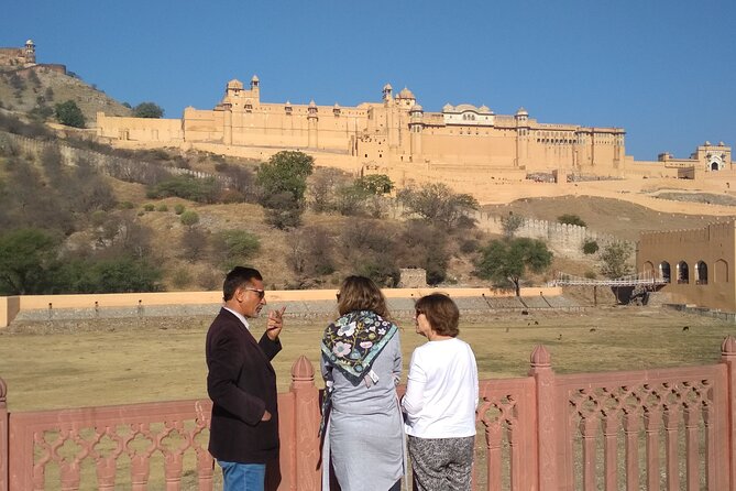 Jaipur 02 Days Private Tour with Vehicle+Professional Chauffeur - Day one: Amer Fort, the stepwell, and Jaipur’s royal center