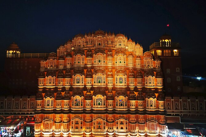 Private Jaipur Night Tour with Nahargarh Sunset Views - Jal Mahal looks best from the road after dark